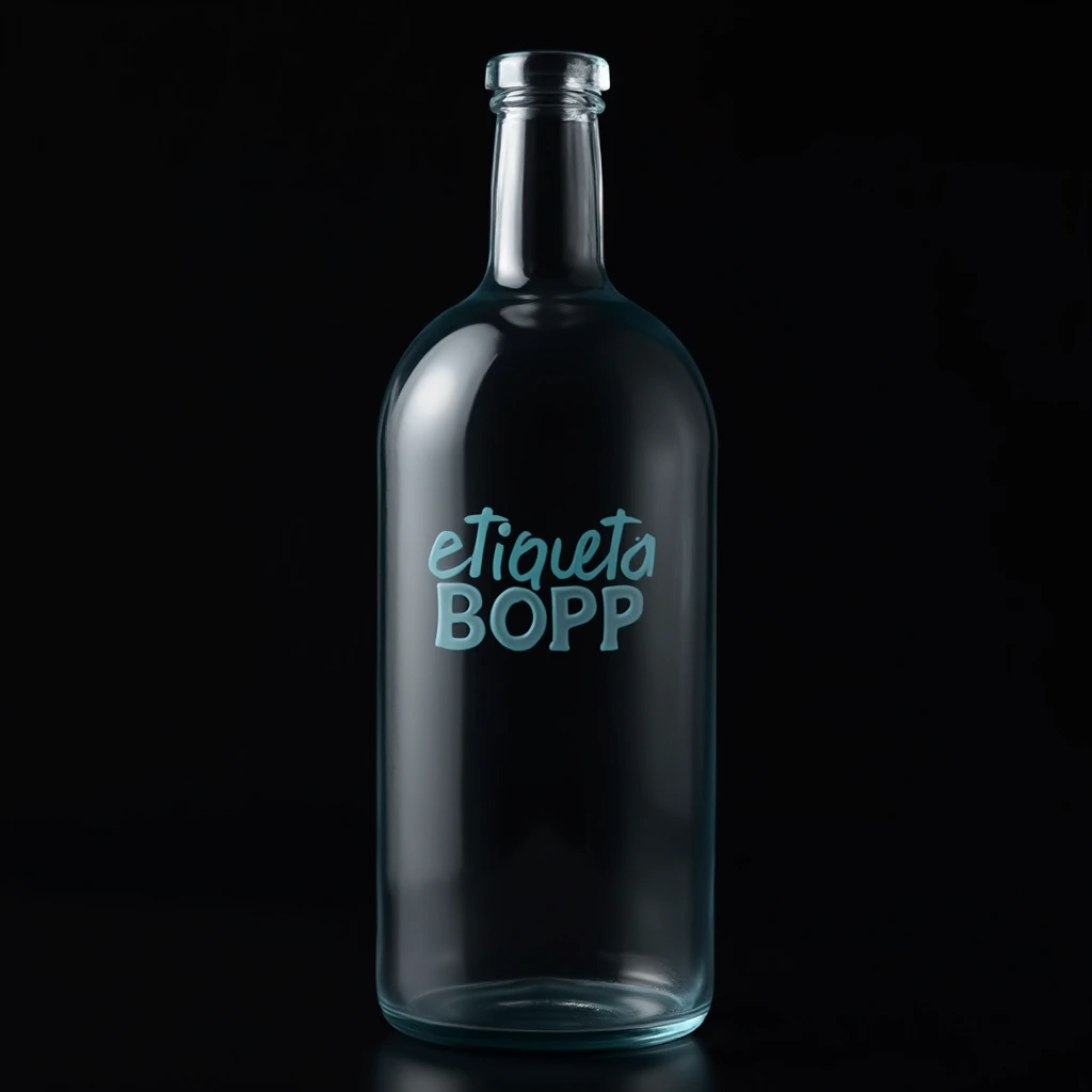 GARRAFA COM ETIQUETA BOPP TRANSPARENTE